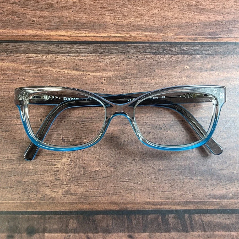 DKNY DY 4639 3457 Grey Blue Translucent Cat‎ Eye Eyeglasses Frames 51-16-140
